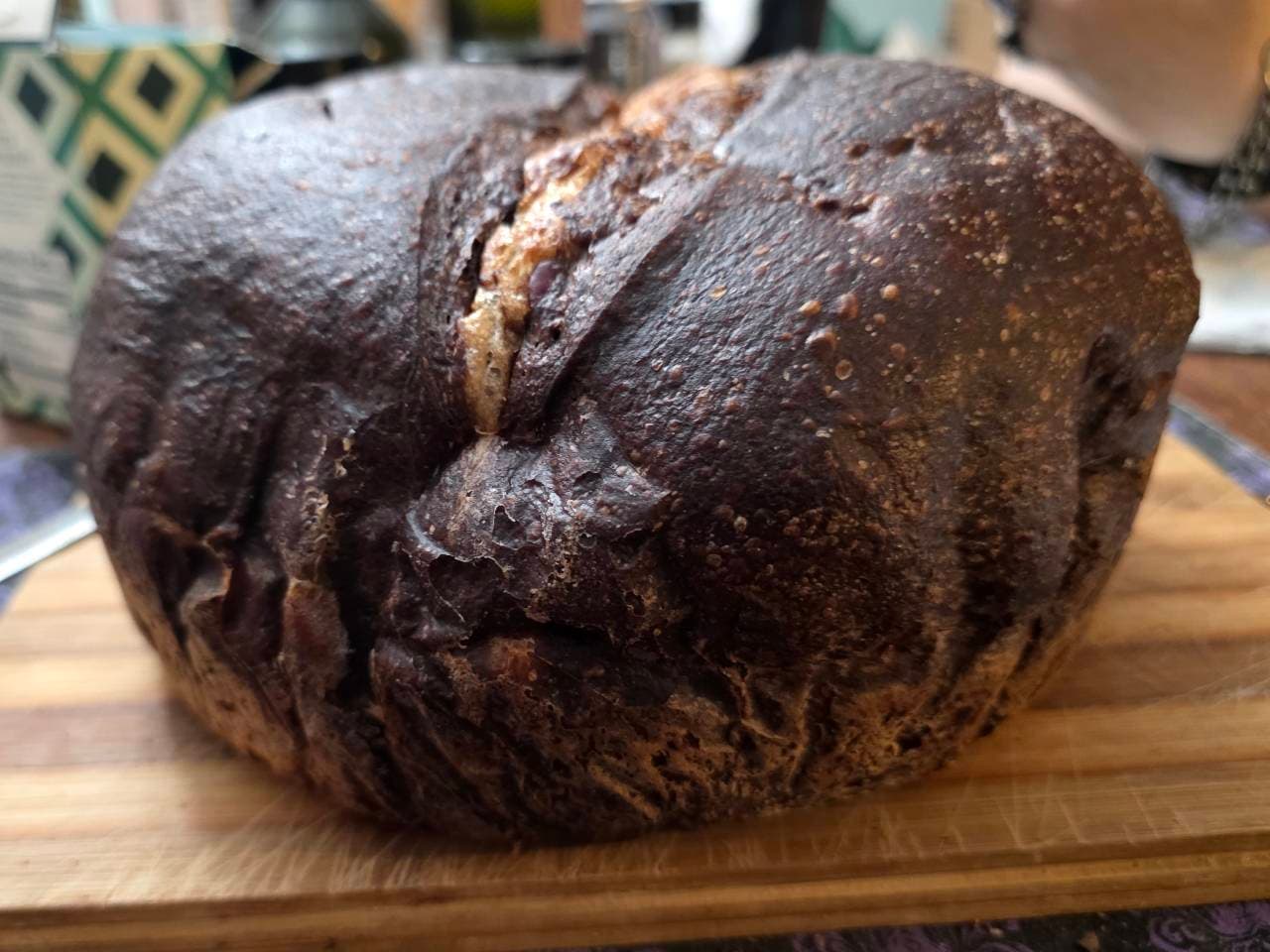 This one was fun. 2 700 g sourdough loaves. 12 hr autolyze 4 stretch n folds sha (3/4)