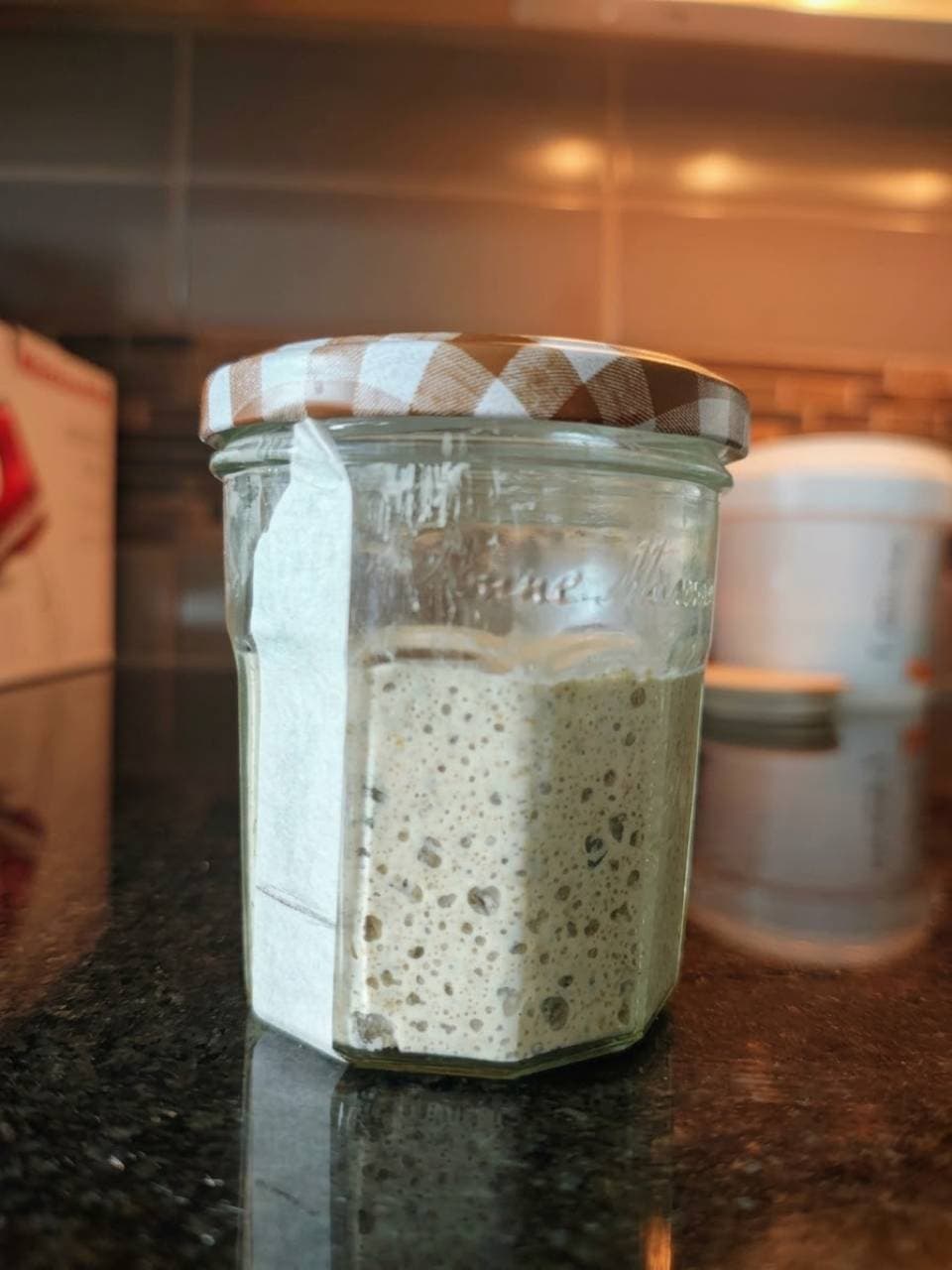 My 100% Sourdough Ancient Dark Rye is getting there,
Almost tripped in 4 hours o