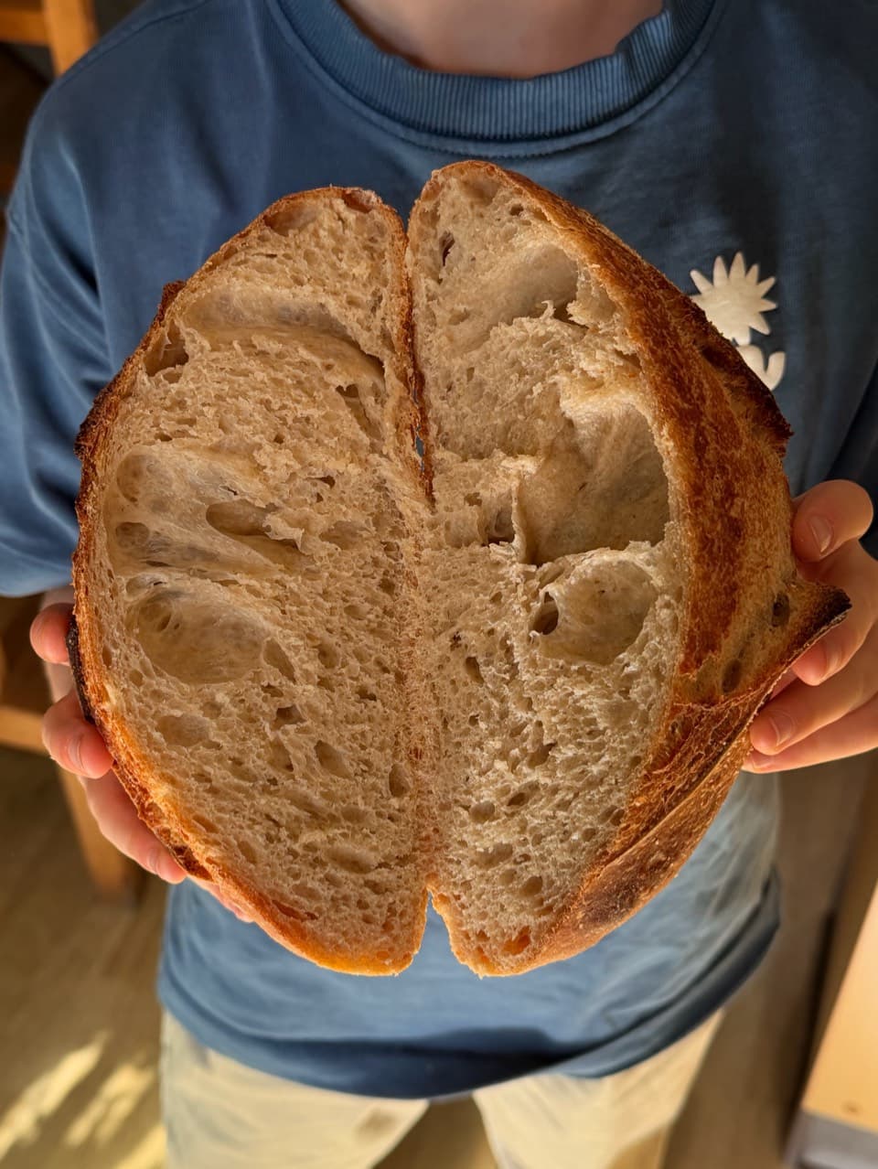 Crumb shot update!
Here’s the crumb after letting the loaf cool completely. I’m