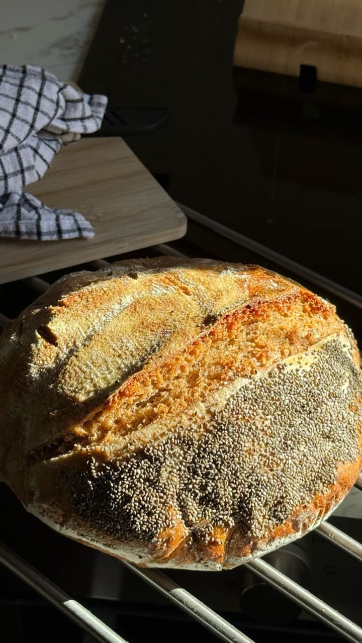 Buenos días! Esta mañana he horneado un pan de MM con harína de espelta, la rece (1/4)